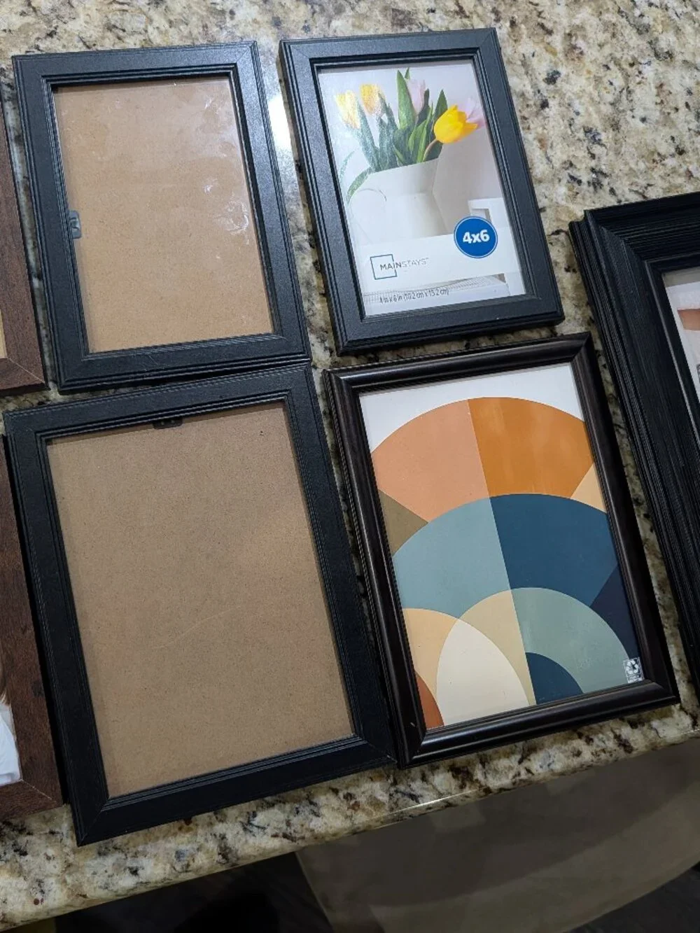 4x6 5x7 black brown wood collage home wall art decor frames set